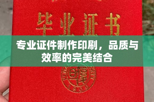 大丰专业证件制作印刷，品质与效率的完美结合